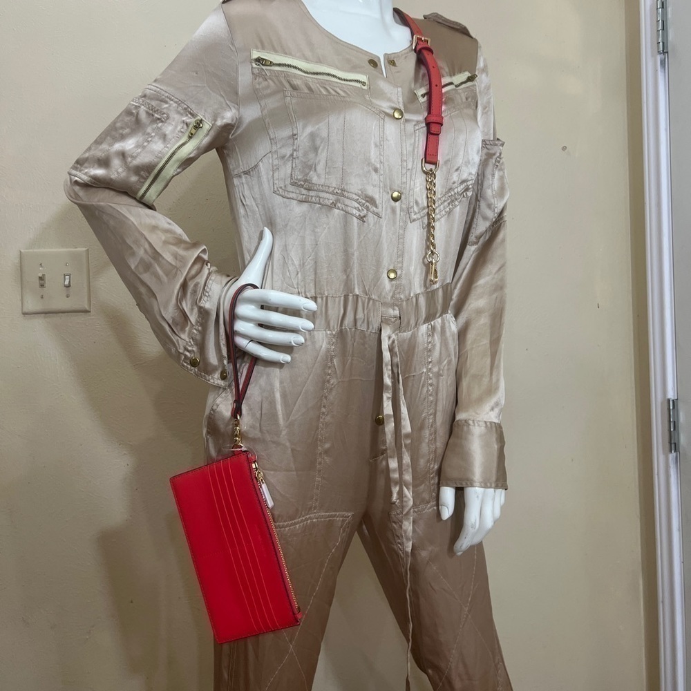 MICHAEL KORS Saffiano Leather 3-in-1 Crossbody. Jet Set Travel bag NWT Coral - Picture 13 of 14